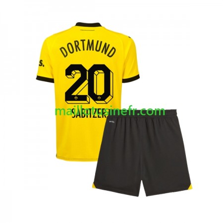 Maillot de Foot Borussia Dortmund Marcel Sabitzer 20 Domicile 2023-24 - Enfant